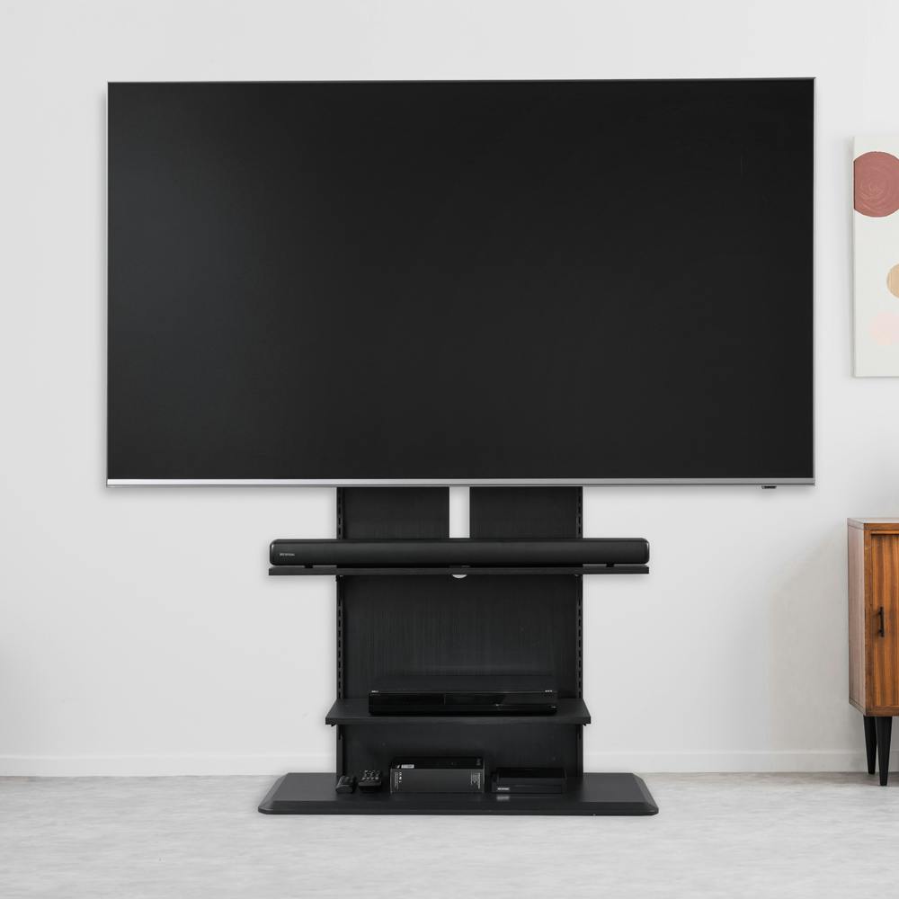 アイリスオーヤマ スタンドテレビ台 UTS-900R-BO ブラックオーク 家具