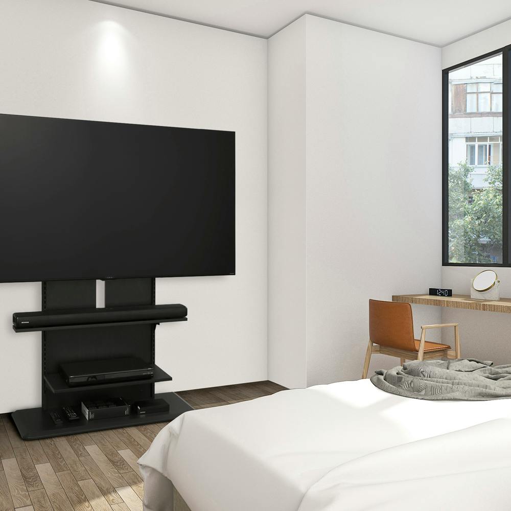 アイリスオーヤマ スタンドテレビ台 UTS-900R-BO ブラックオーク 家具