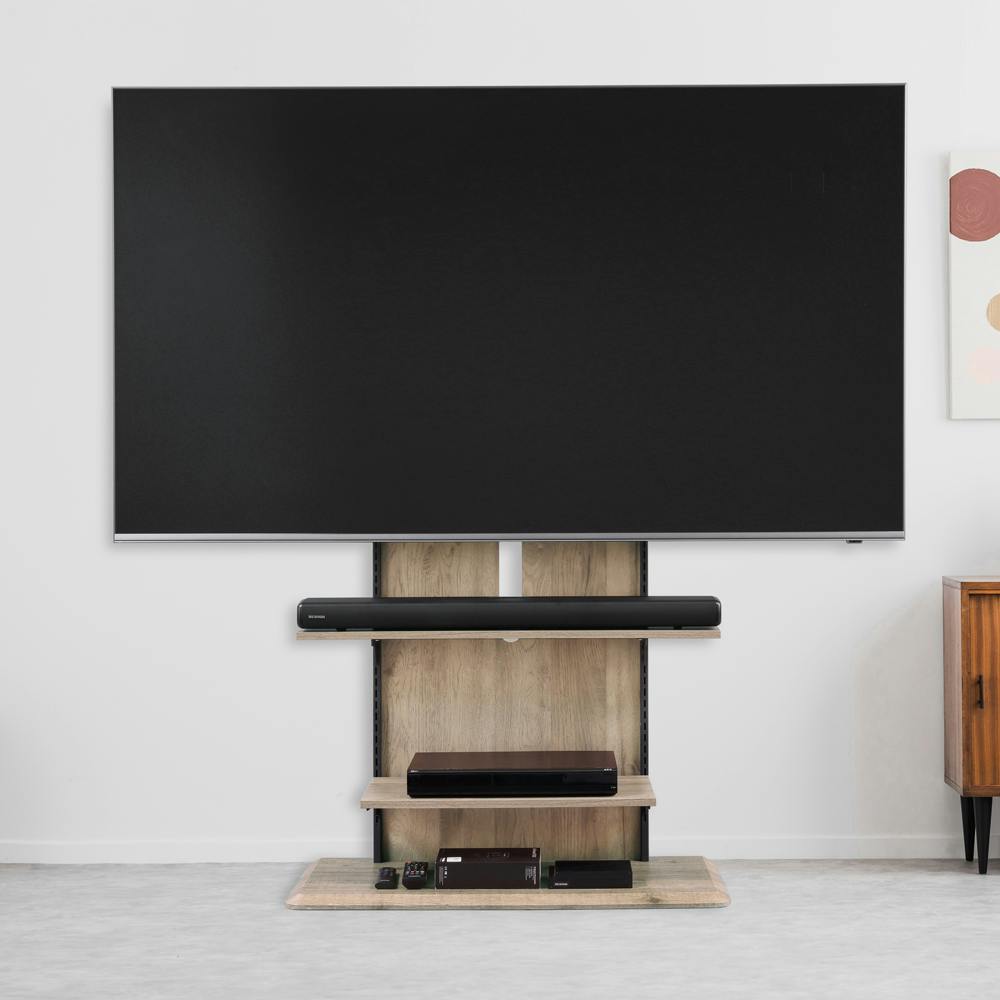 アイリスオーヤマ スタンドテレビ台 UTS-900R-LN ライトナチュラル