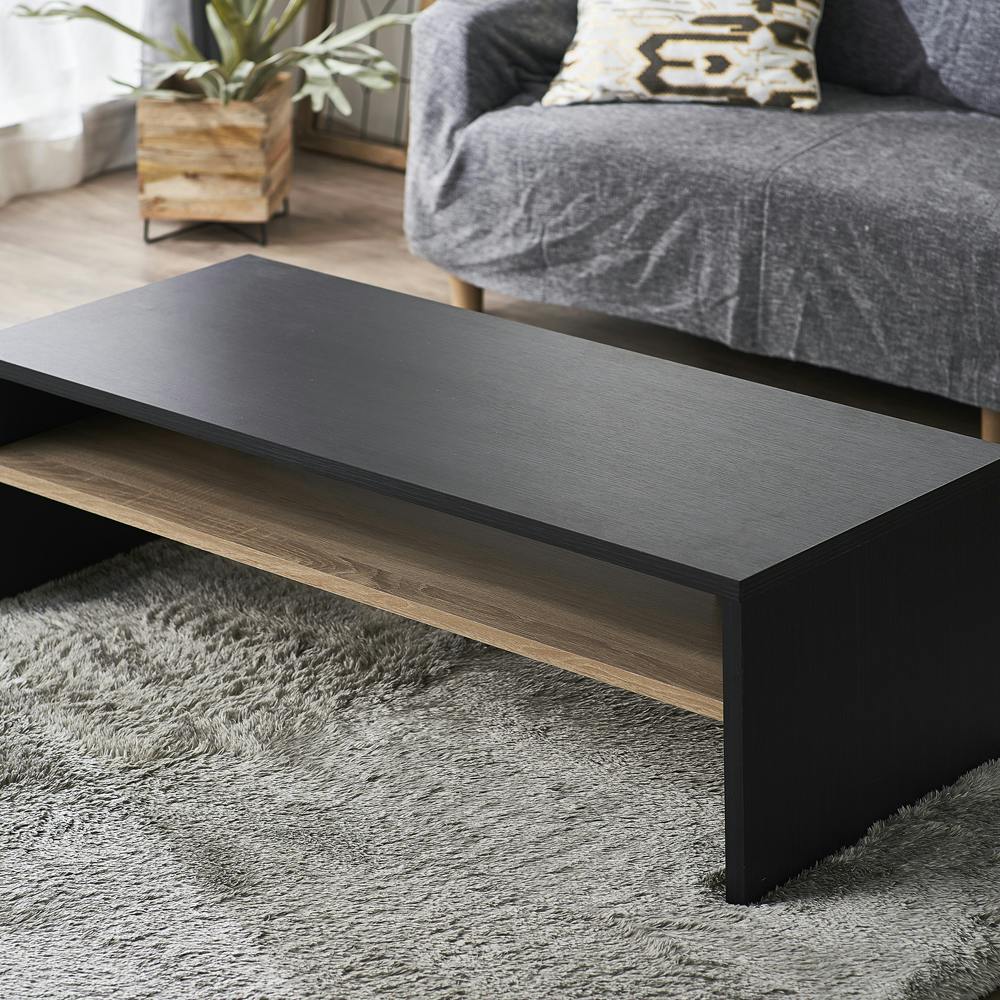 アイリスオーヤマ リビングテーブル LTB-1190W ブラック リビング