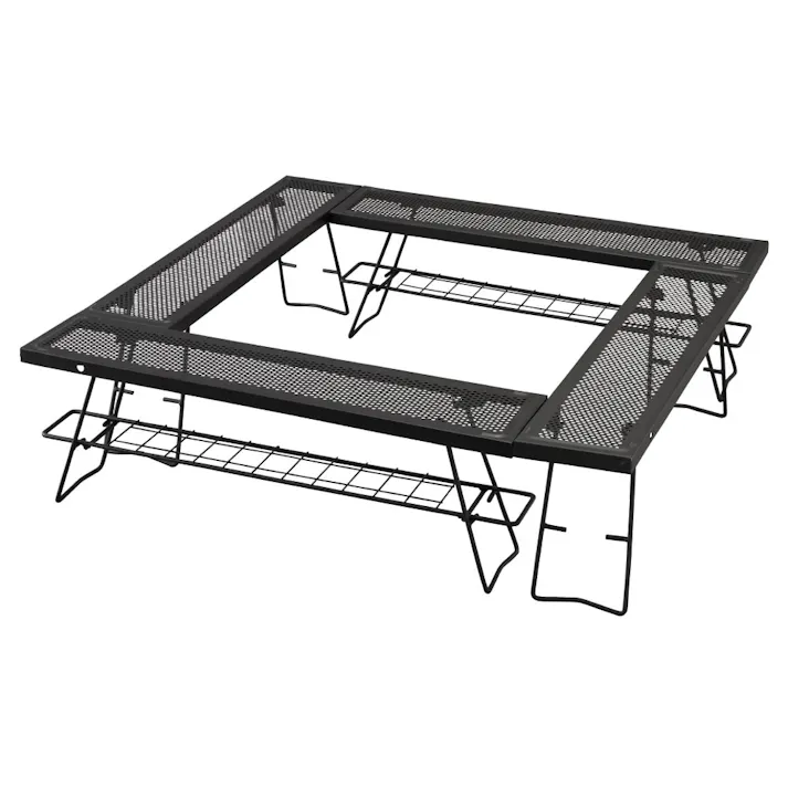 アイリスオーヤマ 焚き火テーブル TKB-TB98 ブラック キャンプ バーベキュー レジャー用品 4967576601887【別送品】