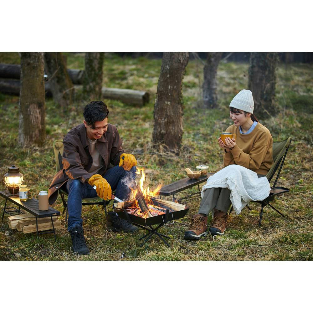 アイリスオーヤマ 焚き火台 TKB-ST43 ブラック キャンプ バーベキュー