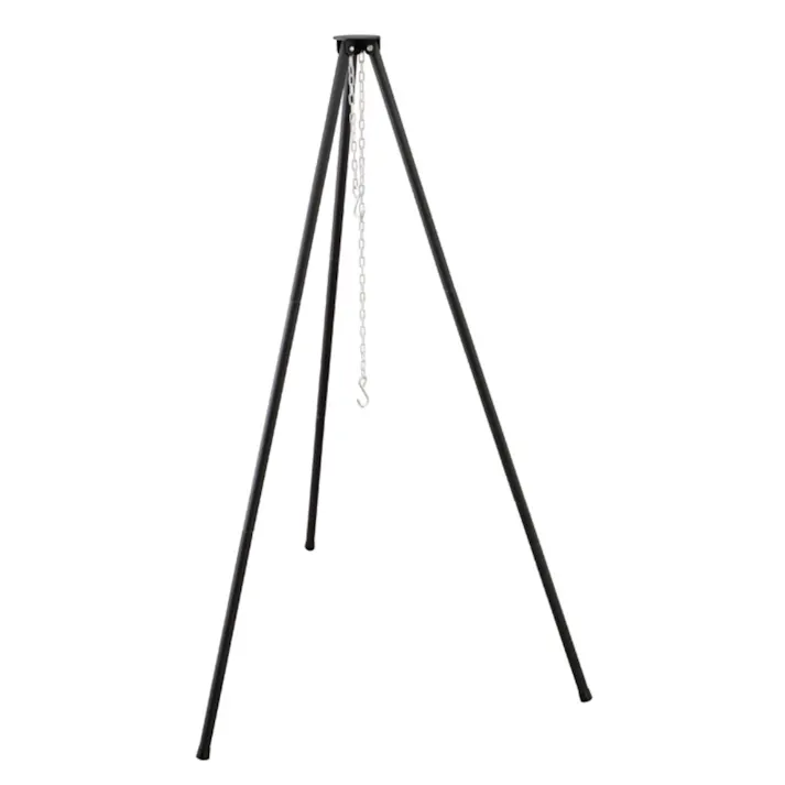 アイリスオーヤマ 焚き火三脚 TKB-TP135 ブラック キャンプ バーベキュー レジャー用品 4967576601900【別送品】