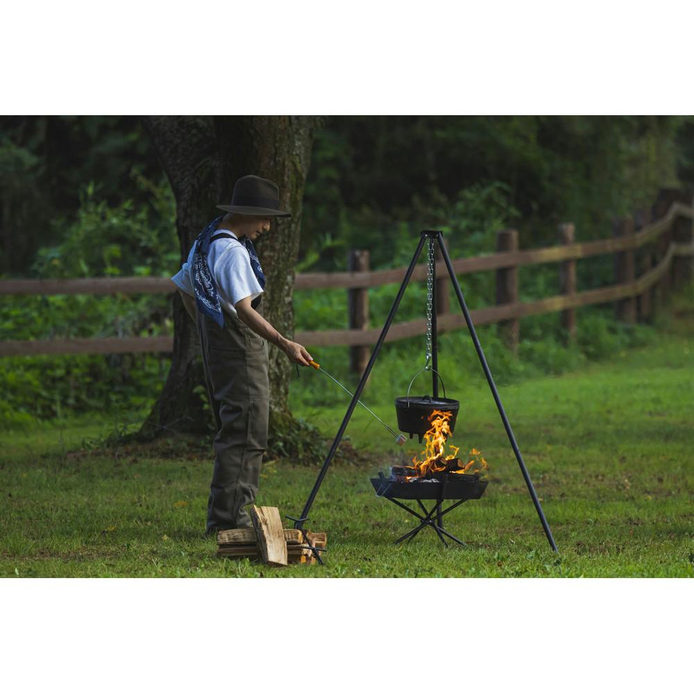 アイリスオーヤマ 焚き火三脚 TKB-TP135 ブラック キャンプ