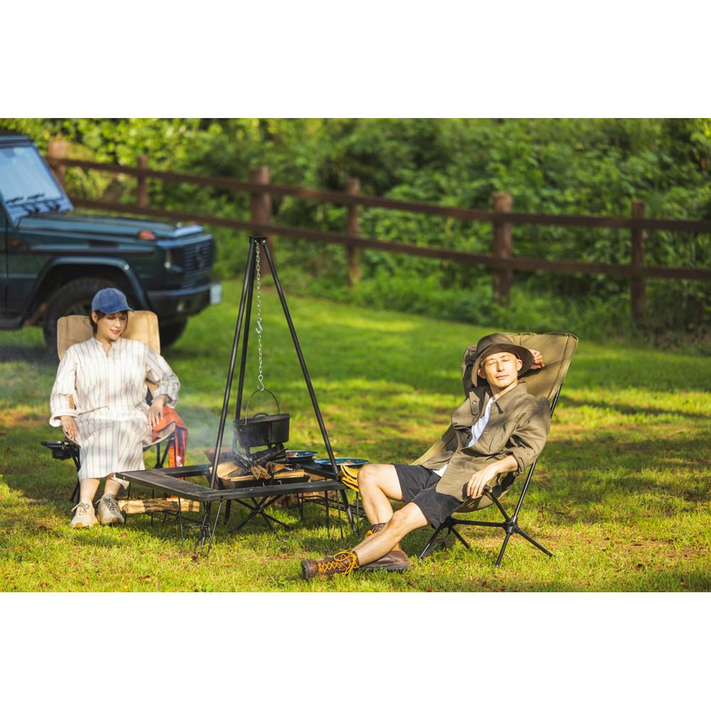 アイリスオーヤマ 焚き火三脚 TKB-TP135 ブラック キャンプ