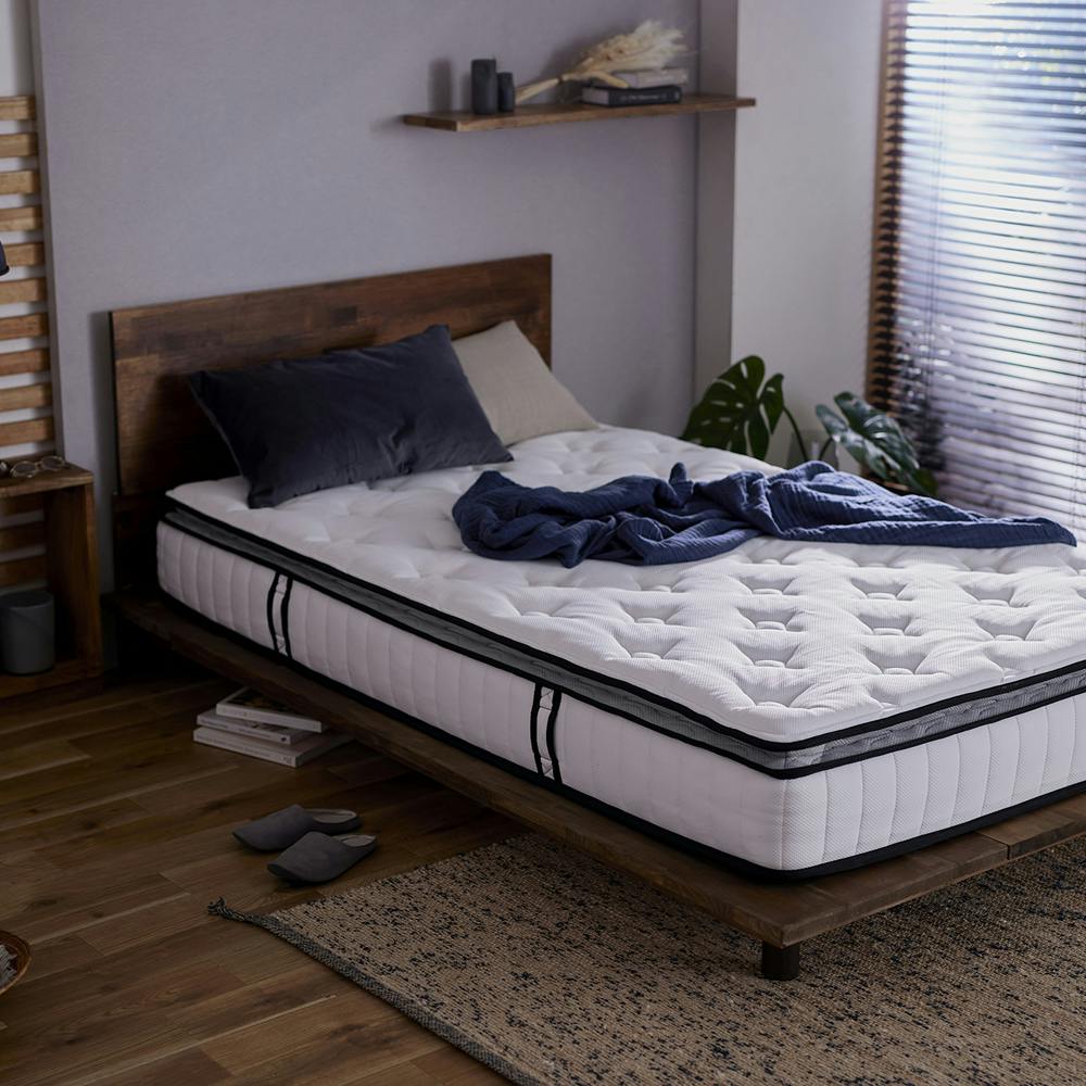 アイリスオーヤマ ポケットコイルマットレス PMTS23PNR-SD ホワイト