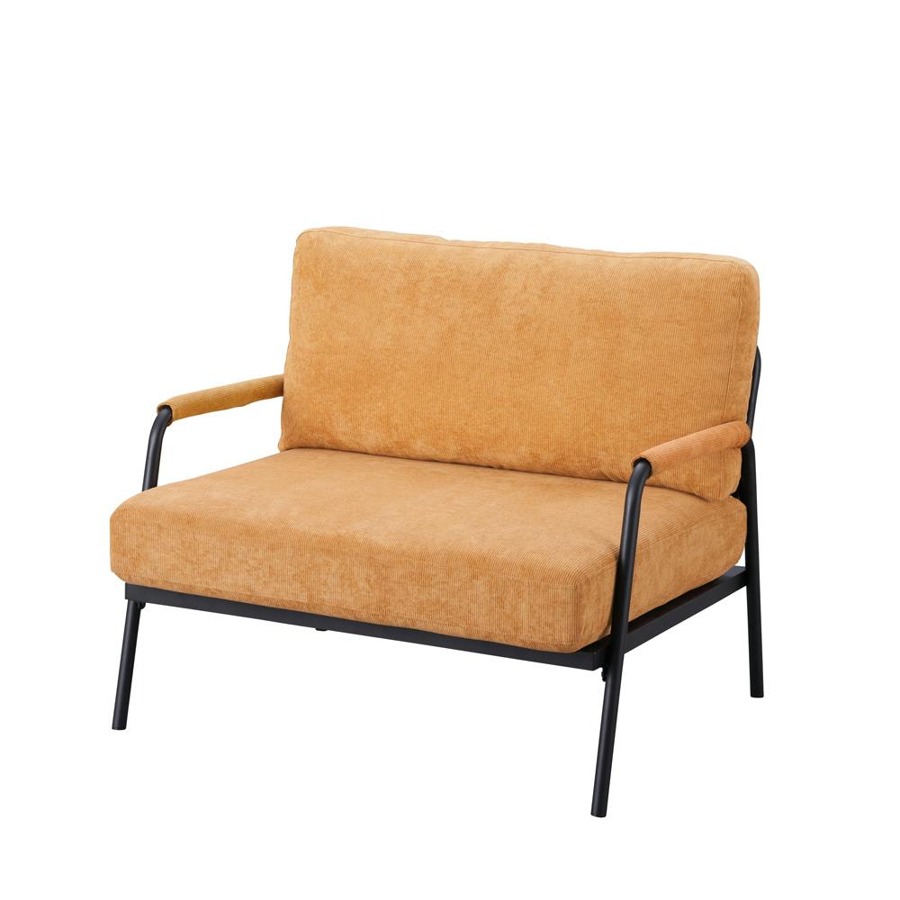 アイリスオーヤマ 1人掛けコーデュロイソファ SFCS-90 ライトブラウン インテリア ソファ 4967576613484 ソファー