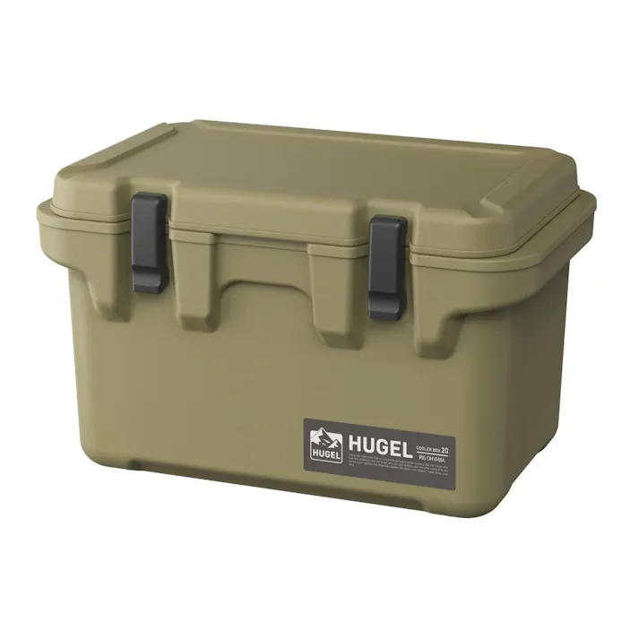 アイリスオーヤマ HUGEL クーラーボックス 20L TC-20 カーキ キャンプ 釣り クーラーボックス 4967576618489【別送品】