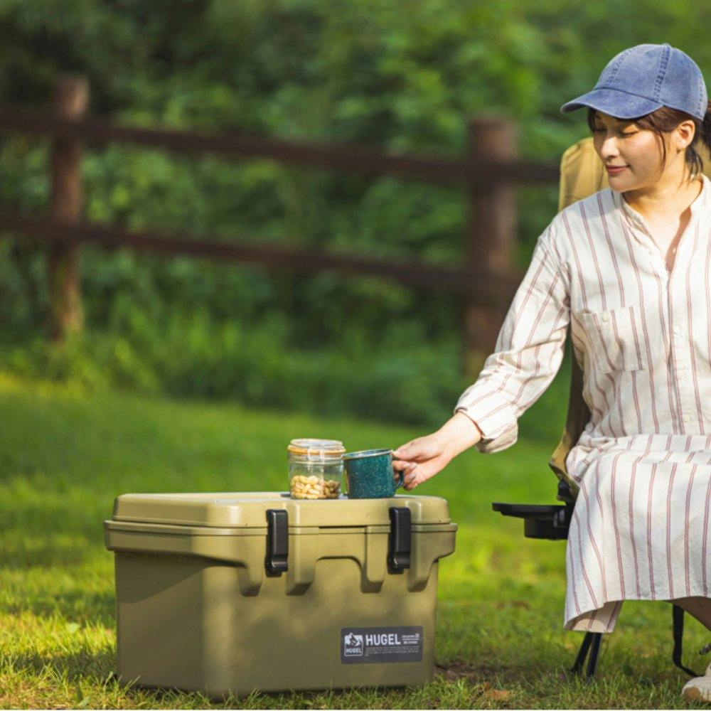 アイリスオーヤマ HUGEL クーラーボックス 20L TC-20 カーキ キャンプ