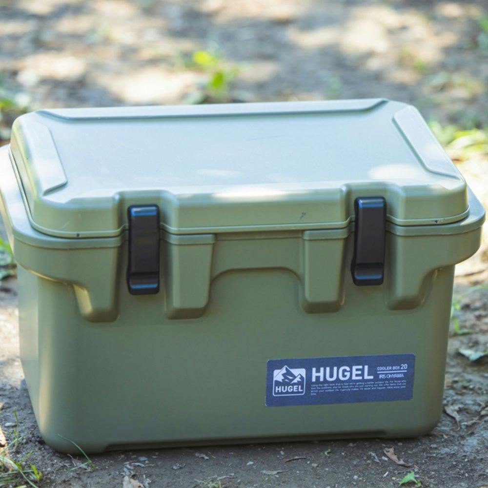 アイリスオーヤマ HUGEL クーラーボックス 20L TC-20 カーキ キャンプ