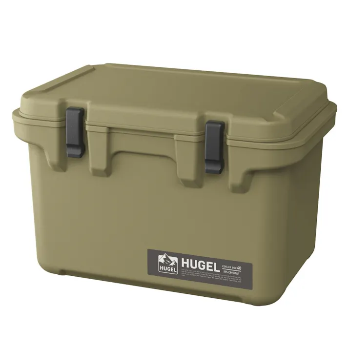 アイリスオーヤマ HUGEL クーラーボックス 40L TC-40 カーキ キャンプ 釣り クーラーボックス 4967576618496【別送品】
