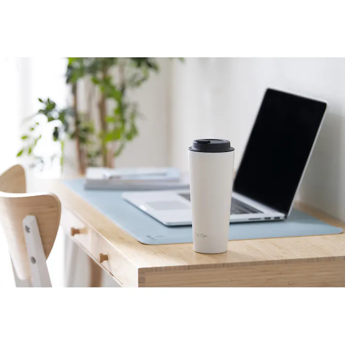 アイリスオーヤマ Cafe days トラベラーリッド付きタンブラー スリムタイプ NCD-TLT470 ホワイト お出かけ 飲み物 タンブラー マグボトル 4967576619127【別送品】