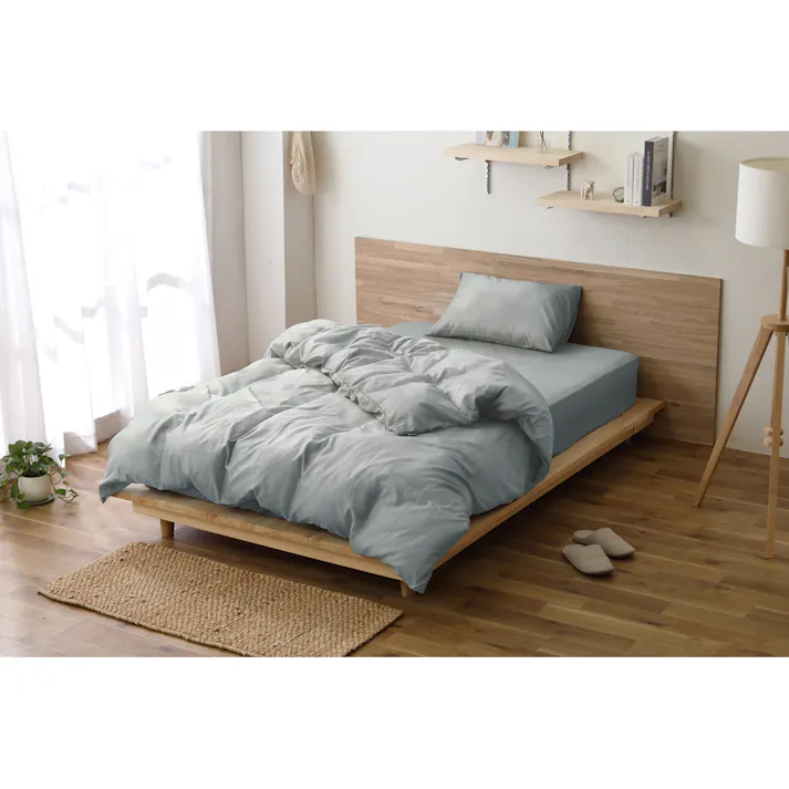 アイリスオーヤマ ボックスシーツ BXS-TP-SD ネイビー 布団 ベッド カバー 寝室 睡眠 4967576619905【別送品】