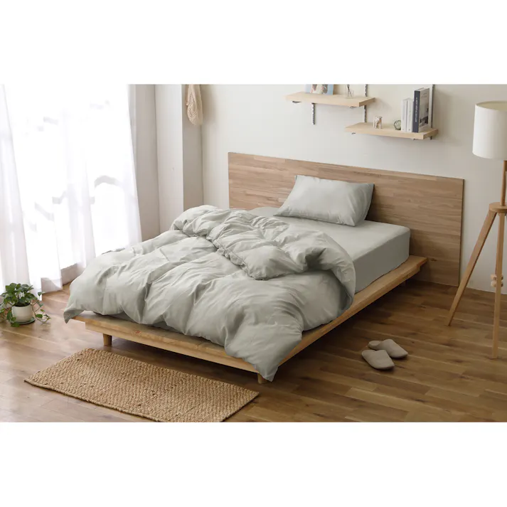 アイリスオーヤマ ボックスシーツ BXS-TP-D ライトグレー 布団 ベッド カバー 寝室 睡眠 4967576619912【別送品】