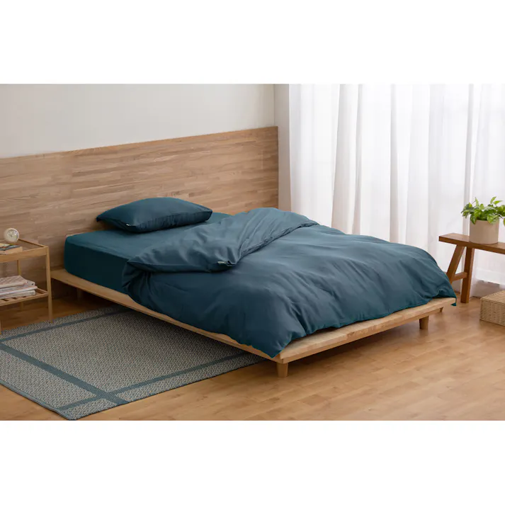 アイリスオーヤマ ボックスシーツ BXS-CS-S ネイビー 布団 ベッド カバー 寝室 睡眠 4967576620321【別送品】