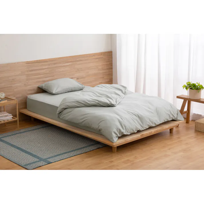 アイリスオーヤマ ボックスシーツ BXS-CS-SD ライトグレー 布団 ベッド カバー 寝室 睡眠 4967576620338【別送品】