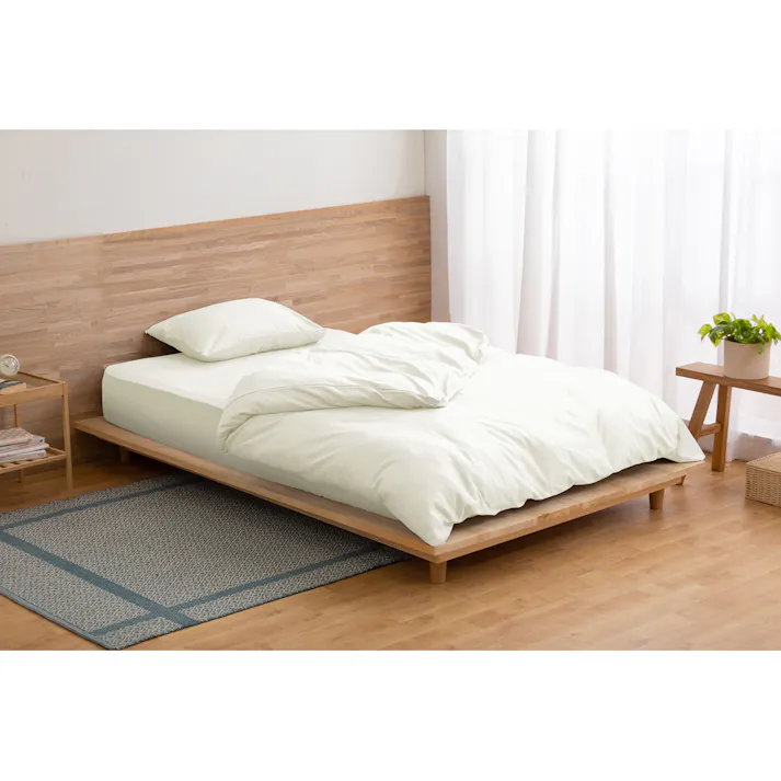 アイリスオーヤマ ボックスシーツ BXS-CS-SD アイボリー 布団 ベッド カバー 寝室 睡眠 4967576620345【別送品】