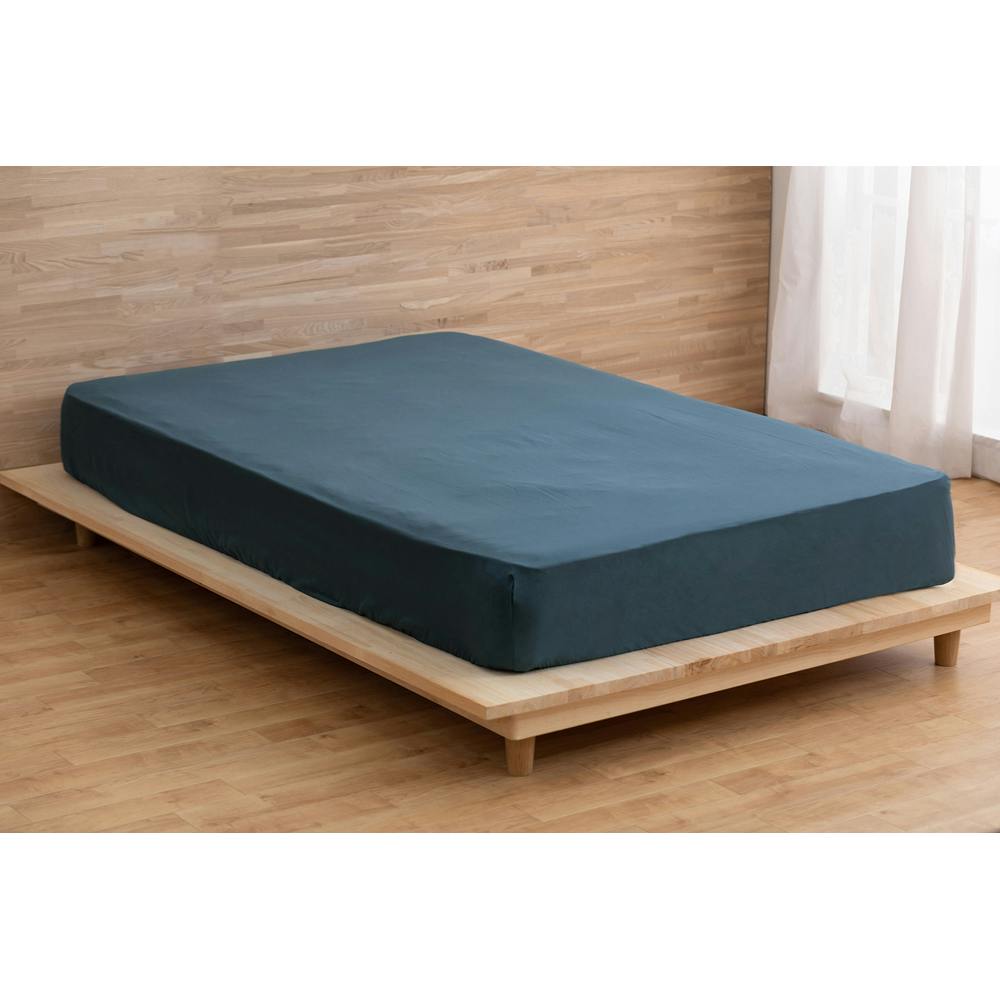 アイリスオーヤマ ボックスシーツ BXS-CS-SD ネイビー 布団 ベッド カバー 寝室 睡眠 4967576620383【別送品】