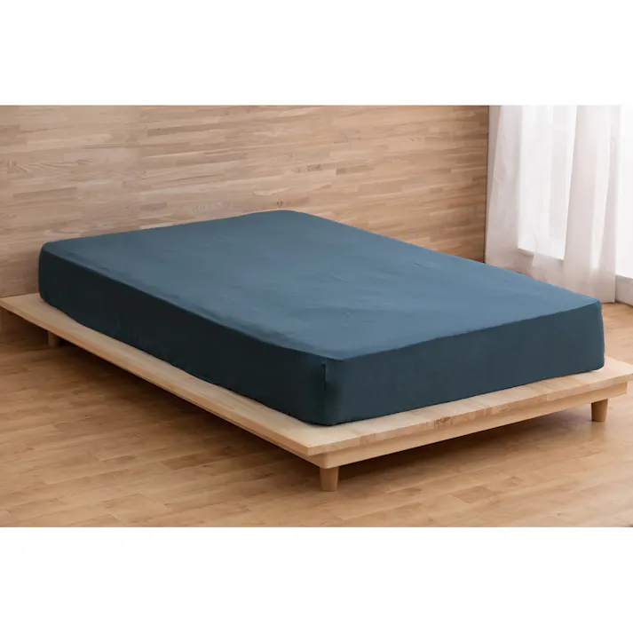 アイリスオーヤマ ボックスシーツ BXS-CS-SD ネイビー 布団 ベッド カバー 寝室 睡眠 4967576620383【別送品】