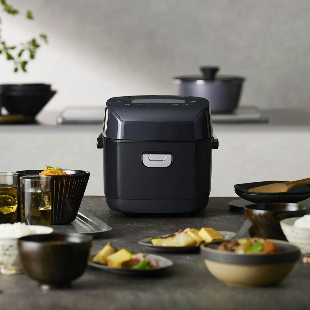 アイリスオーヤマ　炊飯器　RC-PDA30-B 銘柄炊き　圧力　IHジャー炊飯器 炊飯器 3合 圧力IH 50銘柄炊き RC-PDA30-B 極厚火釜 ブラック