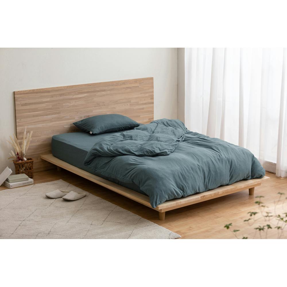 アイリスオーヤマ ボックスシーツ BXS-TCK-D ネイビー 布団 ベッド カバー 寝室 睡眠 4967576633727 ボックスシーツ・ベッドシーツ