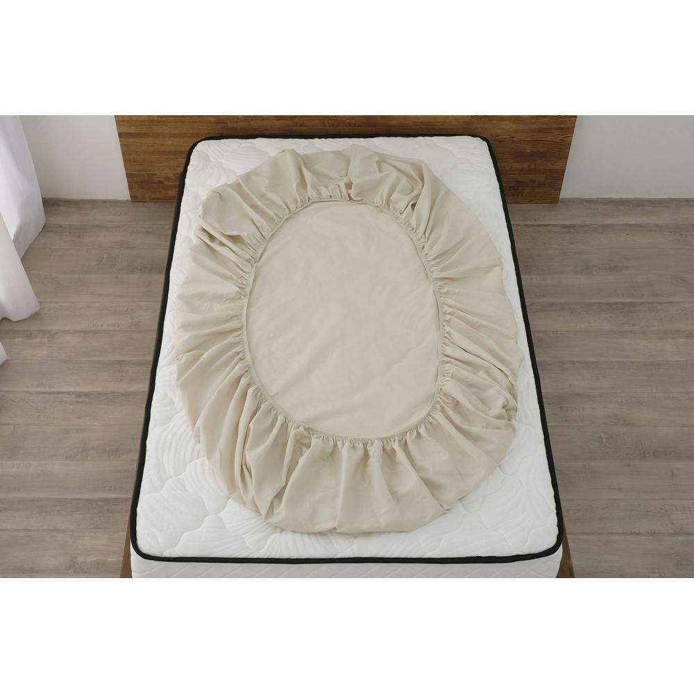 アイリスオーヤマ ボックスシーツ BXS-TCW-SD アイボリー 布団 ベッド カバー 寝室 睡眠 4967576633918 ボックスシーツ・ベッドシーツ