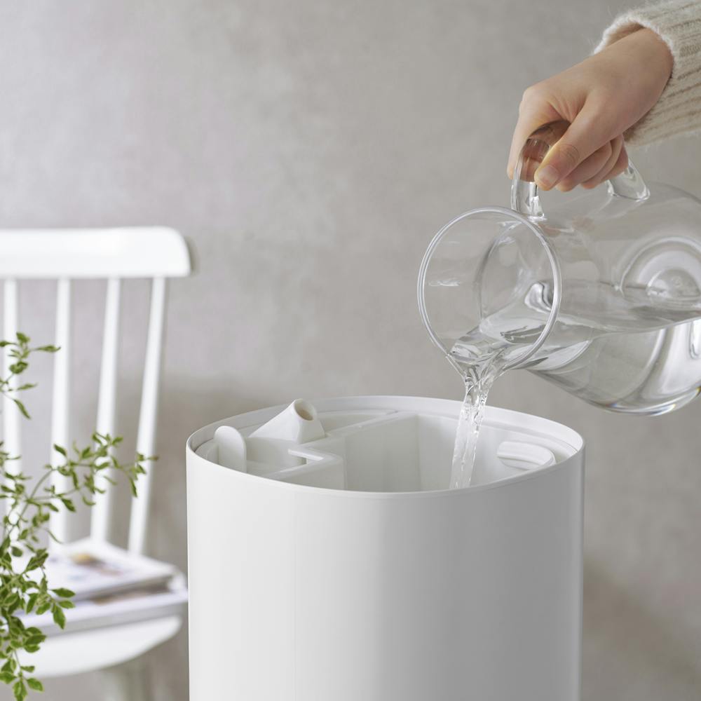 アイリスオーヤマ 上給水ハイブリッド加湿器550ml AHM-HU55A-W