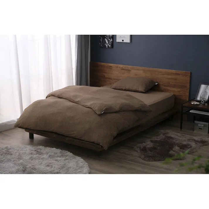 アイリスオーヤマ ボックスシーツ BXS-TCS-SD ブラウン 布団 ベッド カバー 寝室 睡眠 4967576637718【別送品】