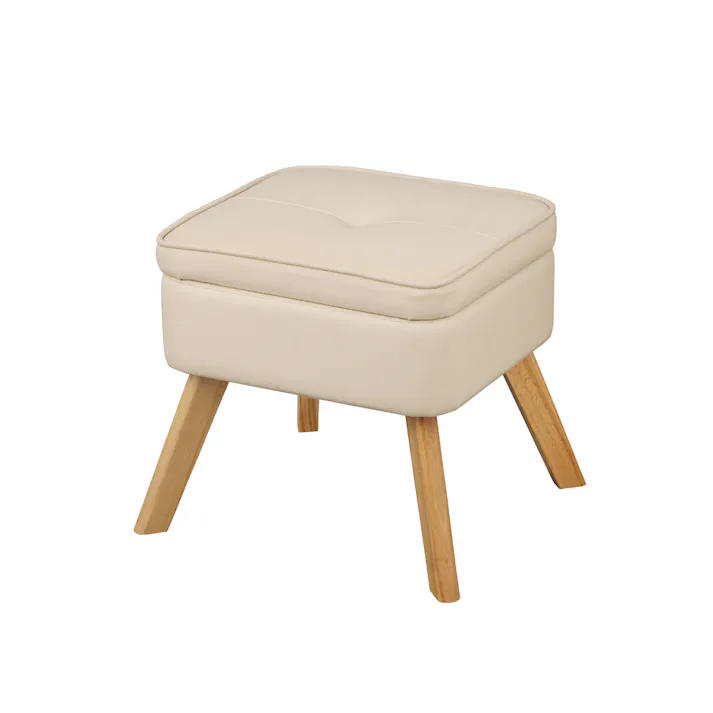 アイリスオーヤマ 収納付オットマン LEC-OT アイボリー チェア 椅子 イス 座椅子・クッション 4967576637855【別送品】