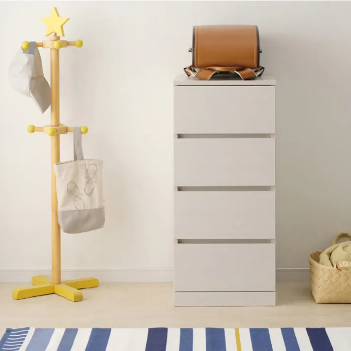 アイリスオーヤマ ウッドチェスト WCH-390 オフホワイト 収納 整理整頓 衣類 リビング 4967576638265【別送品】