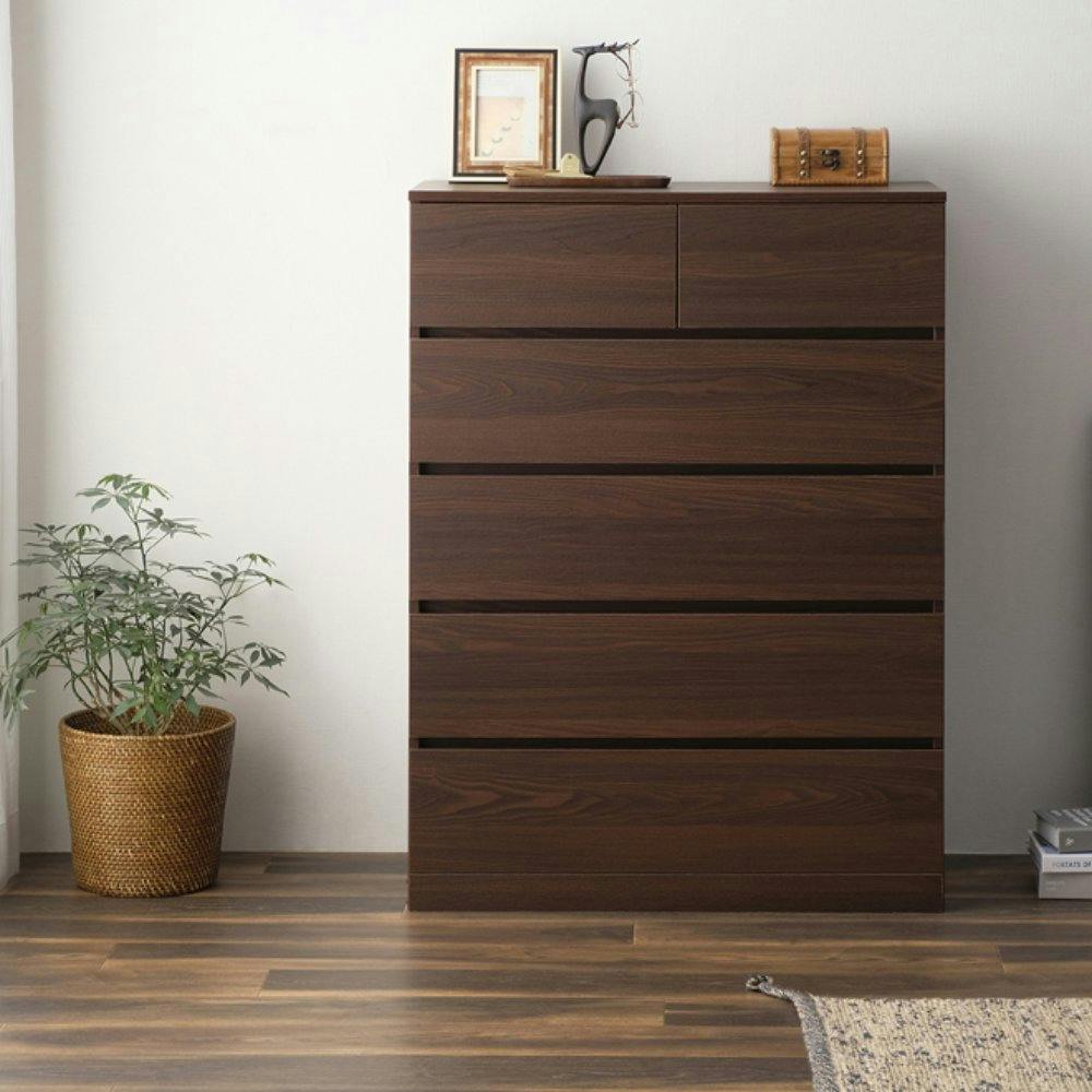 アイリスオーヤマ ウッドチェスト ハイタイプ WCH-790H ウォールナット