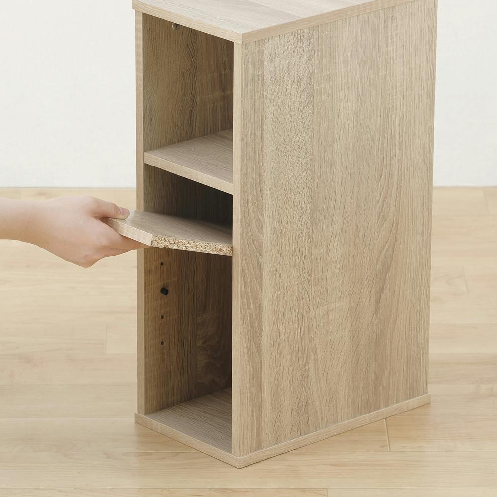 アイリスオーヤマ ナイトテーブル棚付き NTB-180R ライトナチュラル