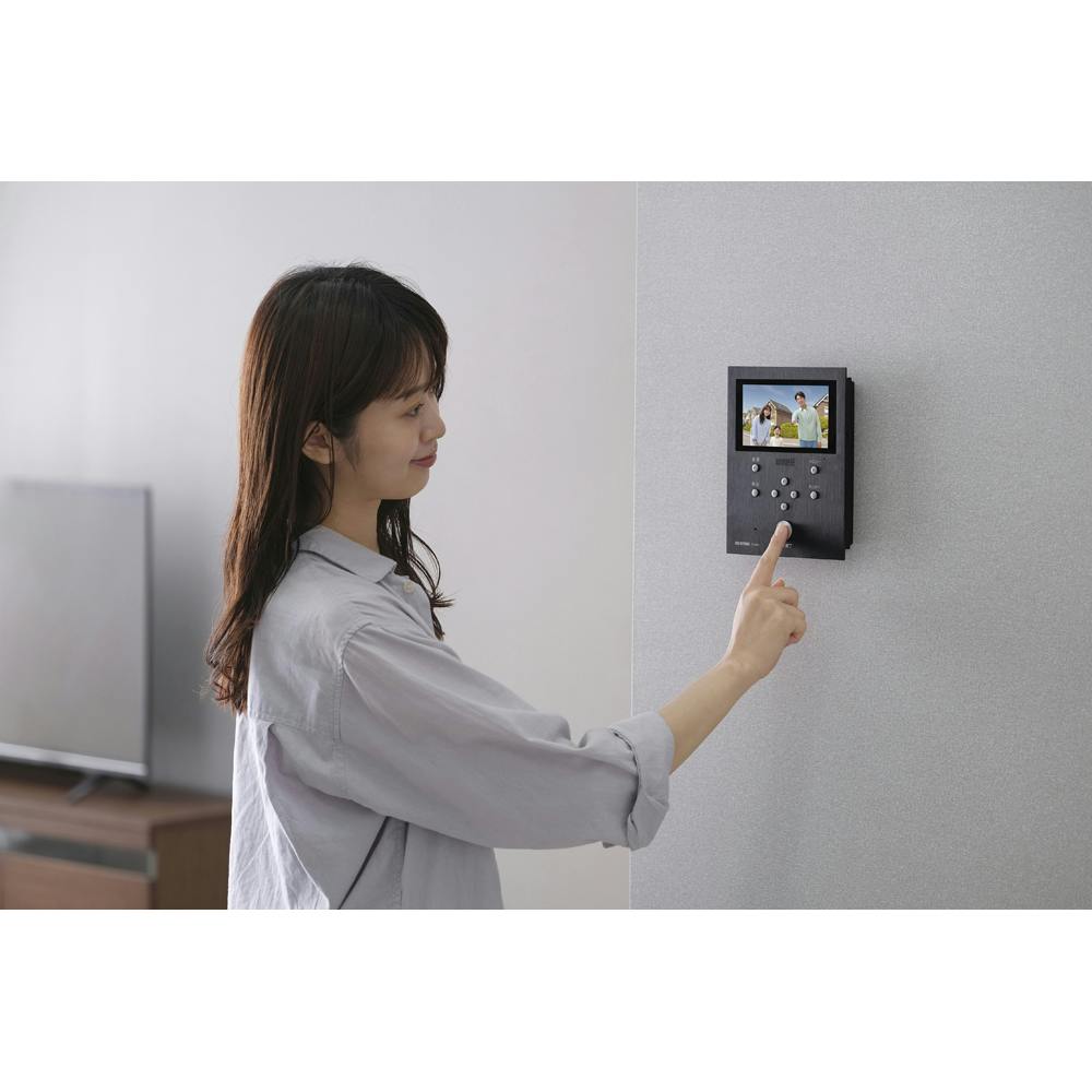 アイリスオーヤマ テレビドアホン TD-SM7070C-BB ブラック