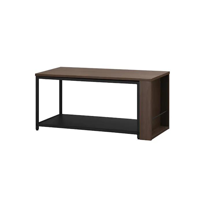 アイリスオーヤマ 伸縮センターテーブル SCT-795 ウォールナット/ブラック リビング ワーク オフィス テーブル 4967576644365【別送品】