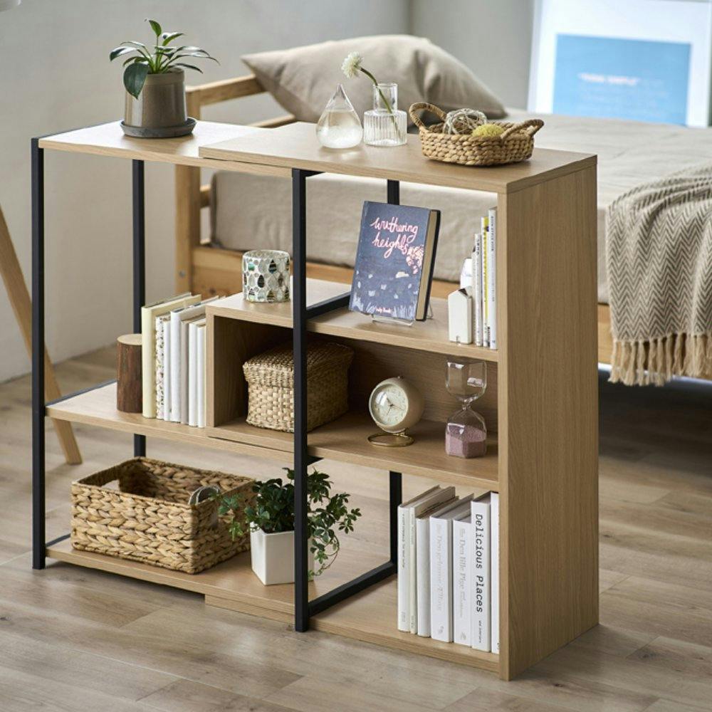 アイリスオーヤマ スライドオープンシェルフ SOS-797 ナチュラル