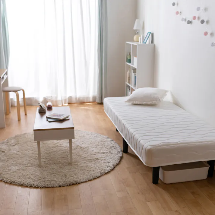 アイリスオーヤマ 脚付きボンネルコイルマットレスSS BAM-SS ホワイト 寝室 睡眠 ベッド ベッド 4967576646840【別送品】