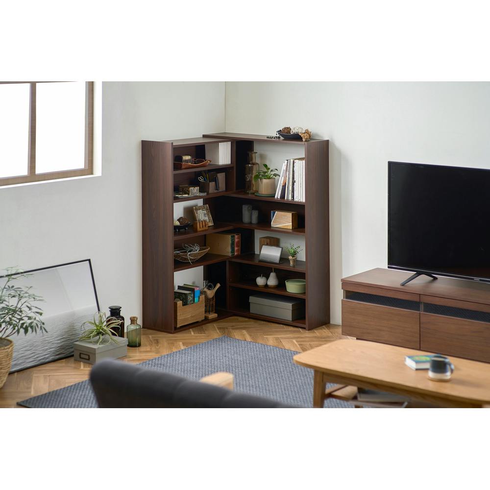 アイリスオーヤマ ウッドスライドラック WSLR-1200 ウォールナット