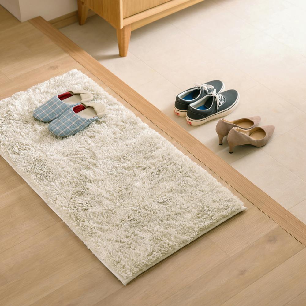 アイリスオーヤマ ジョイントラグ シャギー JTR-S5010 ベージュ マット