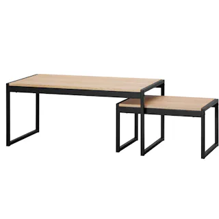 アイリスオーヤマ スチールフレームセンターテーブル SFCT-900N ナチュラル リビング ワーク オフィス テーブル 4967576650489【別送品】