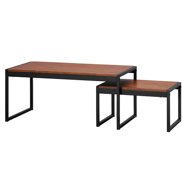 アイリスオーヤマ スチールフレームセンターテーブル SFCT-900N ウォールナット リビング ワーク オフィス テーブル 4967576650496【別送品】