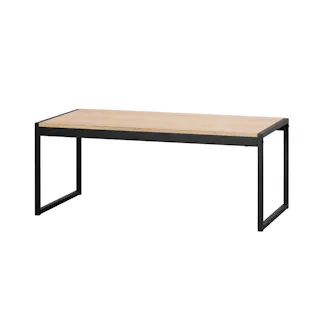 アイリスオーヤマ スチールフレームセンターテーブル SFCT-1000 ナチュラル リビング ワーク オフィス テーブル 4967576650502【別送品】