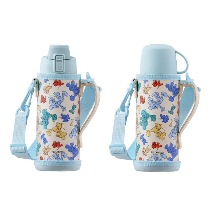 アイリスオーヤマ ステンレスケータイボトル2WAYボトル 2WB-600D ミッキーマウス 水筒 マグボトル 4967576651066【別送品】