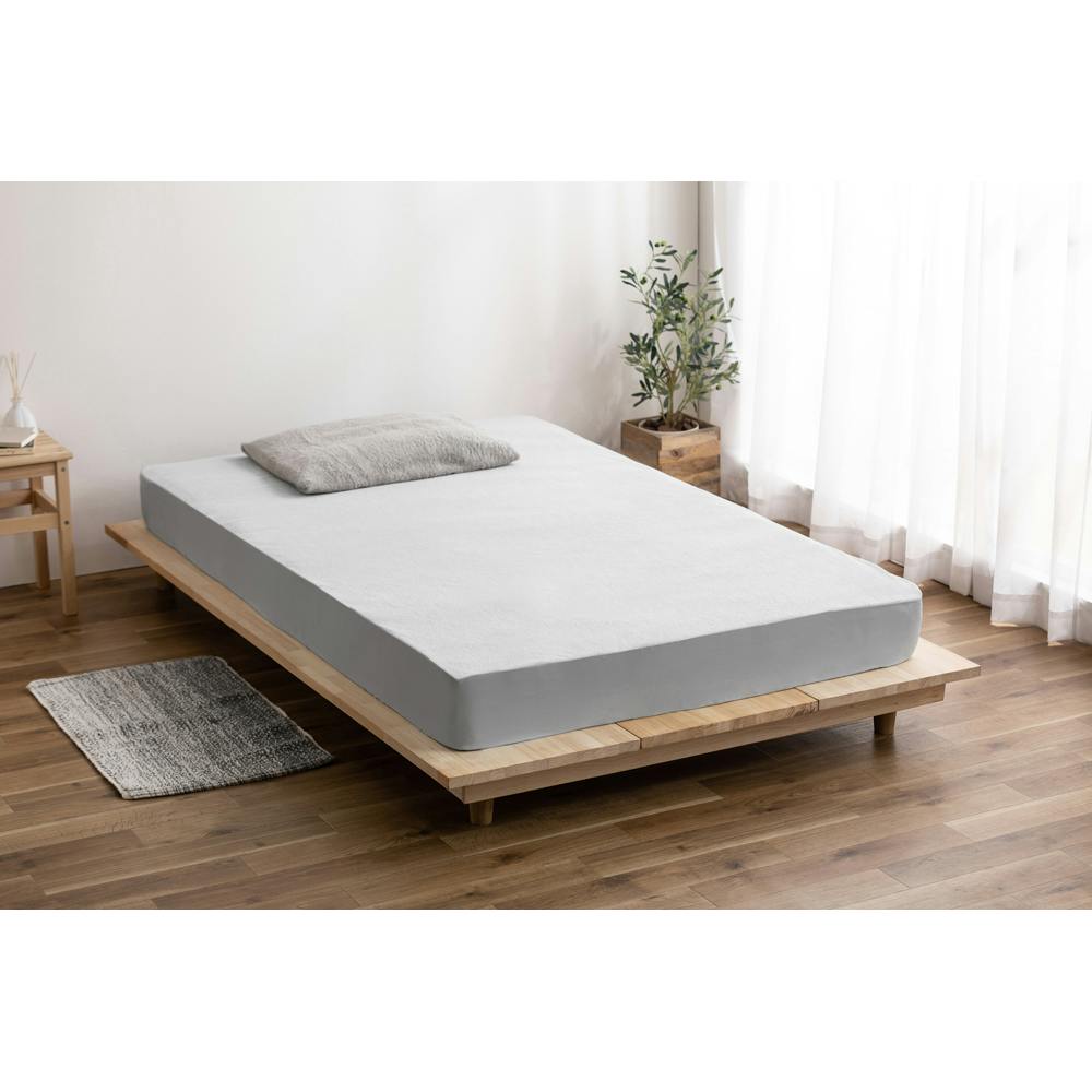 アイリスオーヤマ 透湿防水ボックスシーツ BXS-TCST-SD ライトグレー