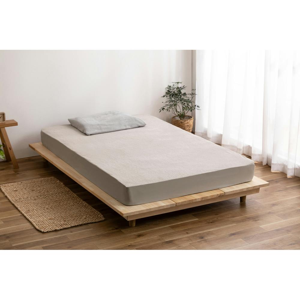 アイリスオーヤマ 透湿防水ボックスシーツ BXS-TCST-D ベージュ 防水 汗 シーツ 4967576653770【別送品】