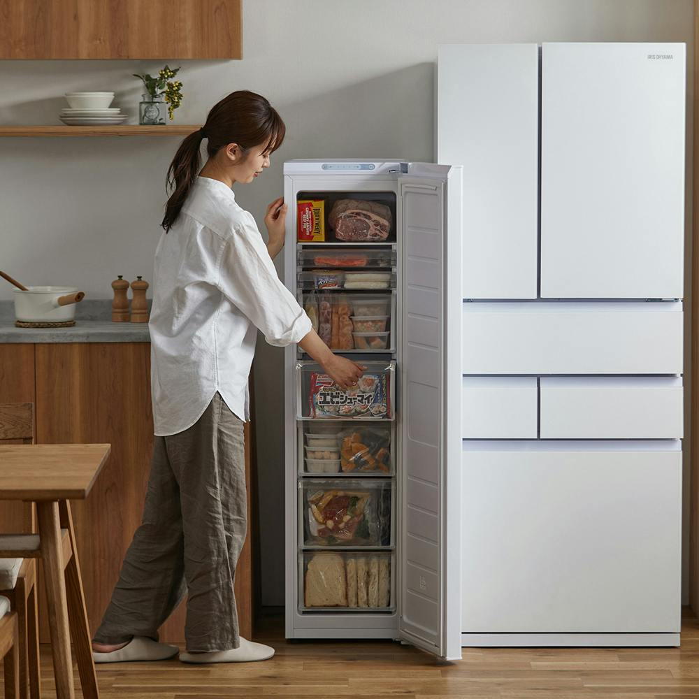 アイリスオーヤマ スリム 冷凍庫 120L 前開き IUSN-S12A-W スリム冷凍庫 120L IUSN-S12A-W ホワイト