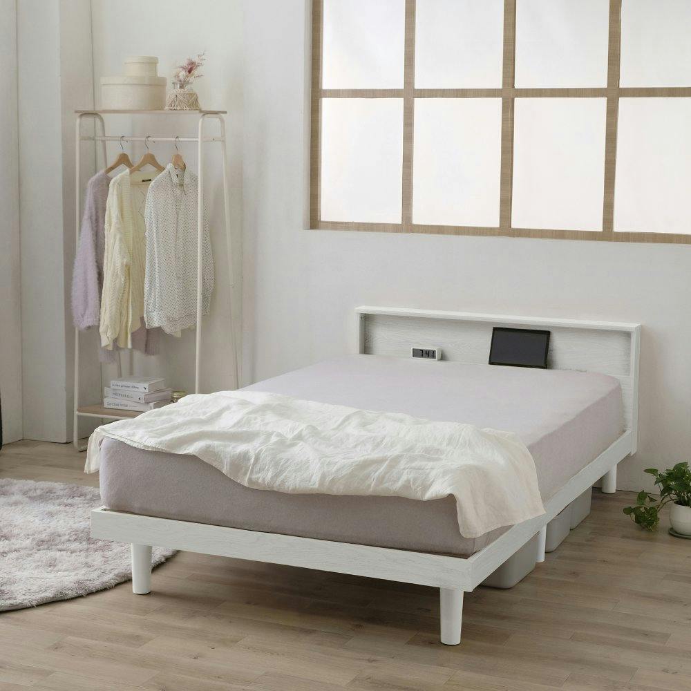 アイリスオーヤマ すのこベッド SD SNB-SD ホワイト 寝室 睡眠 すのこ