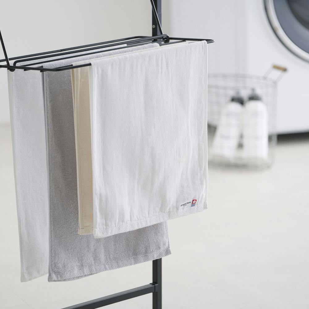 アイリスオーヤマ ガーゼ+パイルビッグフェイスタオル4枚セット BFT-G4