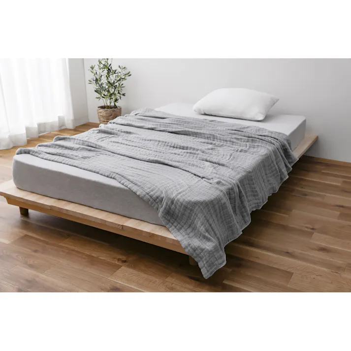 アイリスオーヤマ 8重ガーゼタオルケット KTT8GZ-140 グレー ガーゼ タオルケット 4967576663465【別送品】