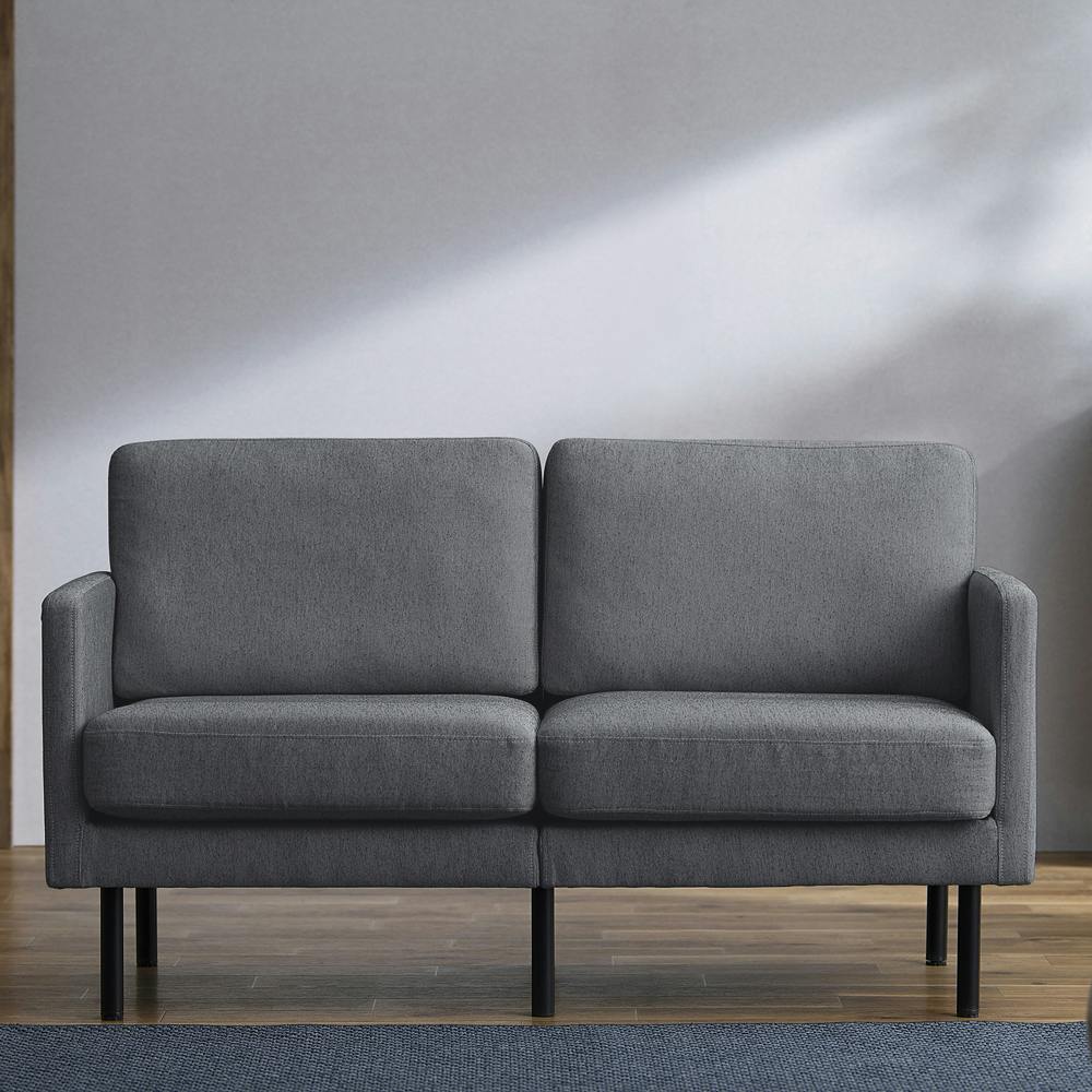 アイリスオーヤマ 2人掛けポケットコイルソファ PCS-2S ダークグレー