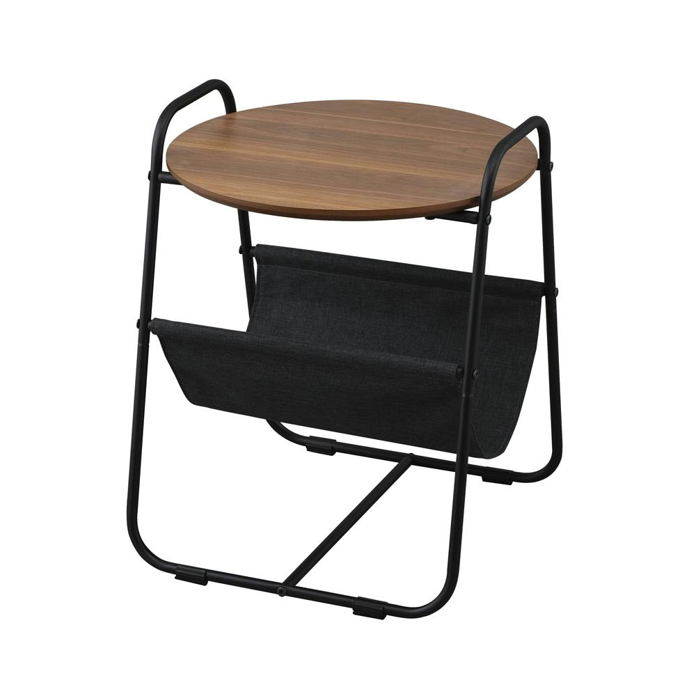 アイリスオーヤマ スチールフレームサイドテーブル SFST-400F ウォールナット 寝室 リビング テーブル 4967576665308 ローテーブル・センターテーブル